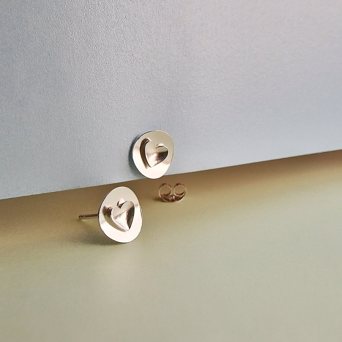 Official Yeo Valley Silver Heart Earrings