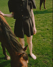 Olivia Linen Shorts  - Black