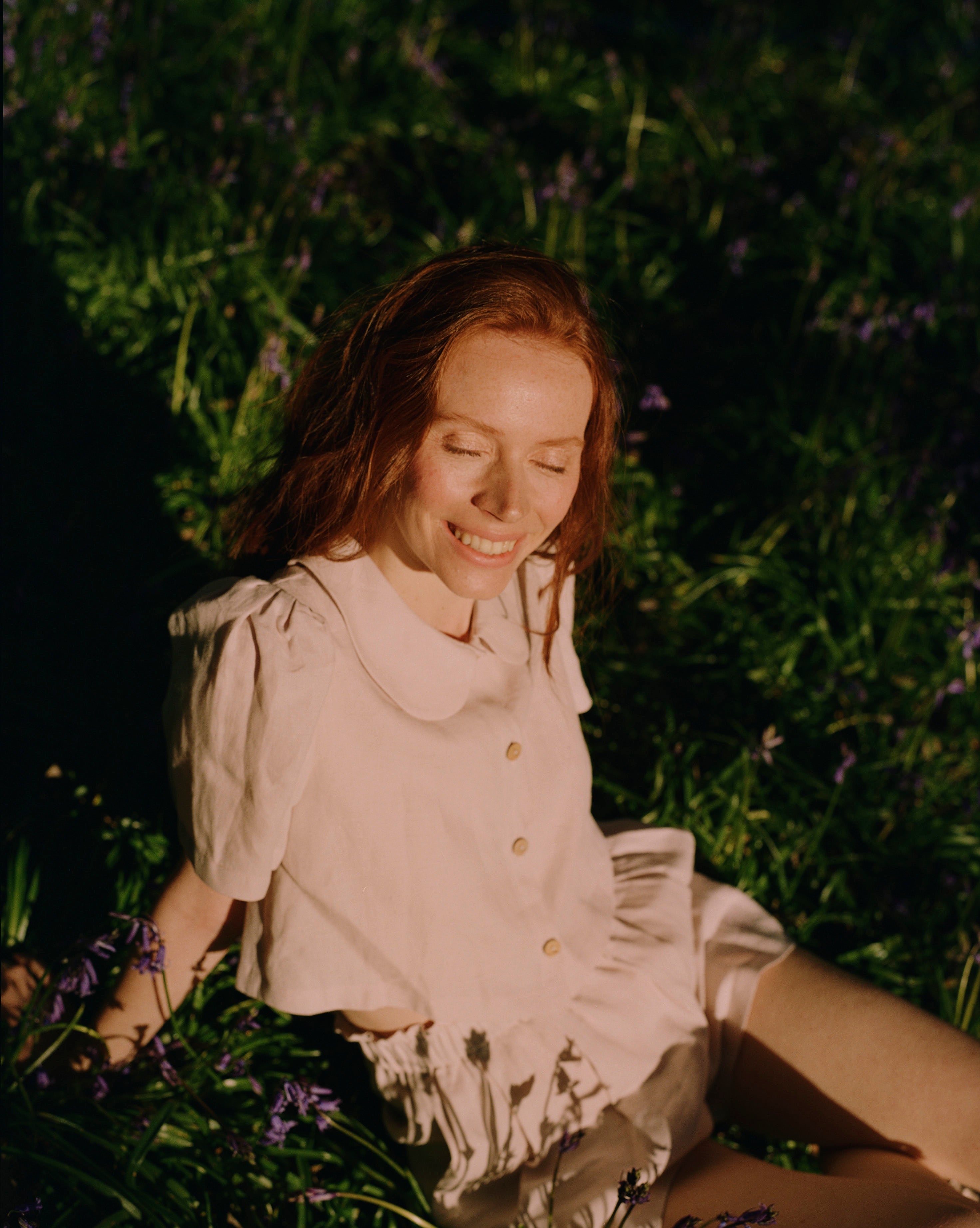 Frances Linen Cropped Blouse  - Primrose - size S/M on pre-order for end of September delivery