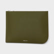 Large Sling Pouch Silver Olive Green