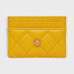Medusa Card Case Quilted Mustard Yellow