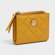 Medusa Quilted Wallet Mustard Yellow