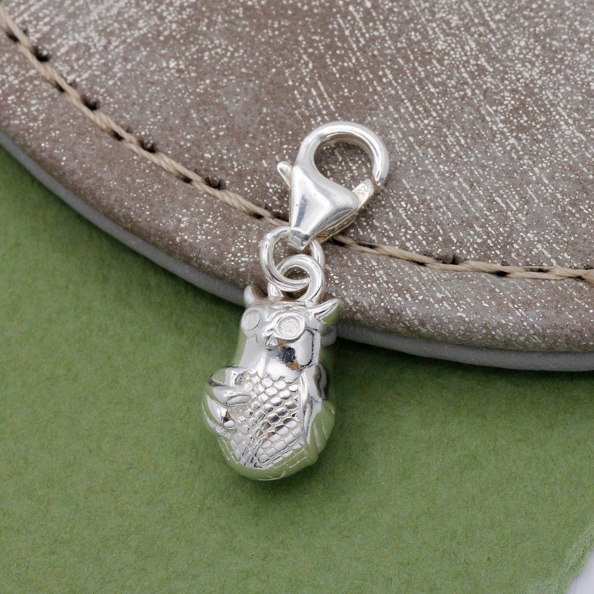 Owl Personalised Silver Charm