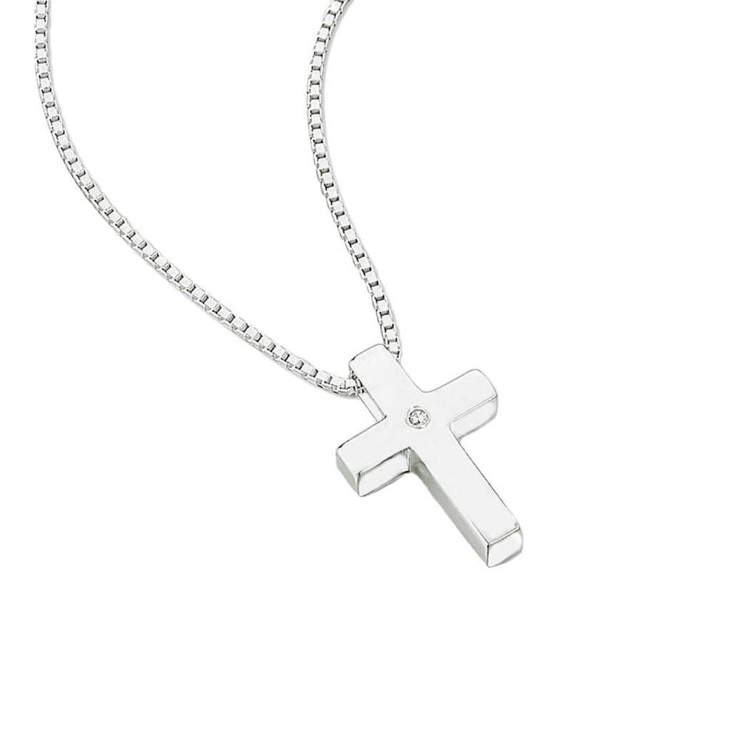 D For Diamond Medium Cross Pendant with Diamond