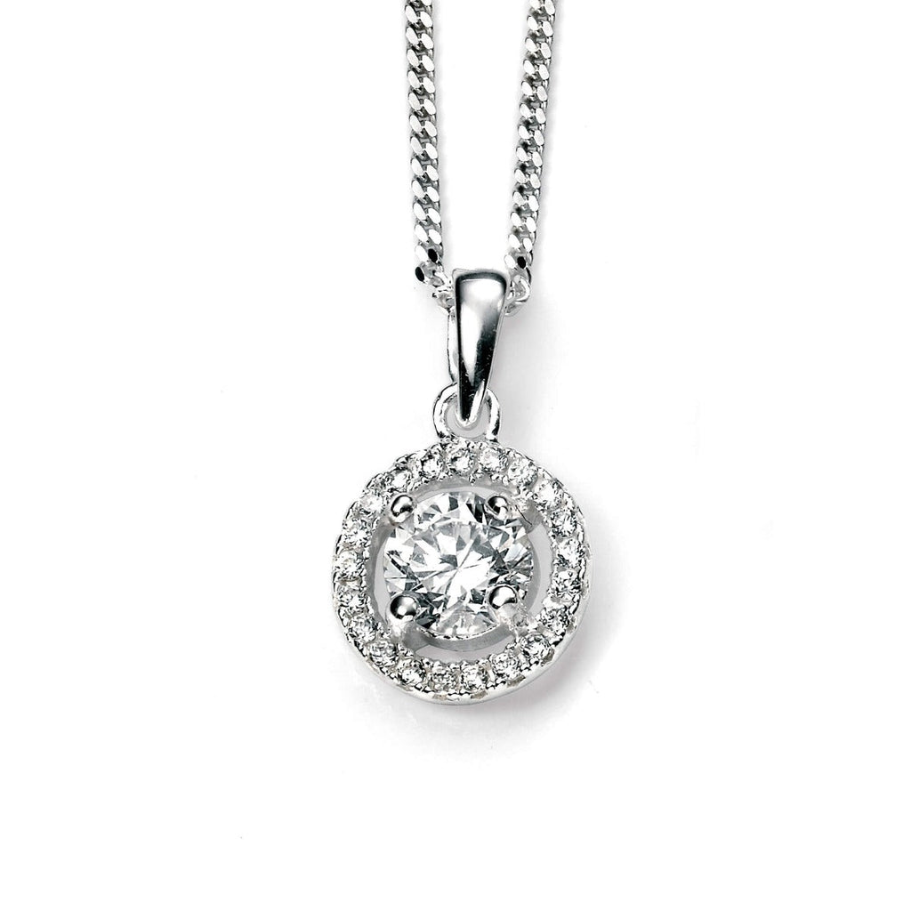 Beginnings Pave Set Cluster Pendant with Cubic Zirconia
