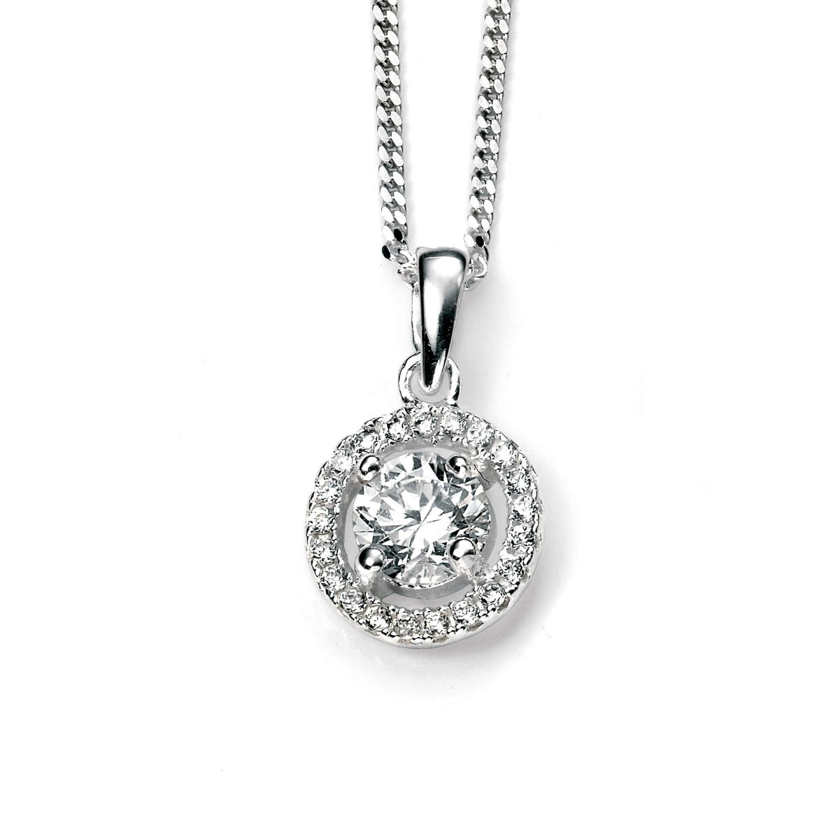 Beginnings Pave Set Cluster Pendant with Cubic Zirconia