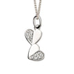 Beginnings Dubbele Hart Hanger met Zirkonia