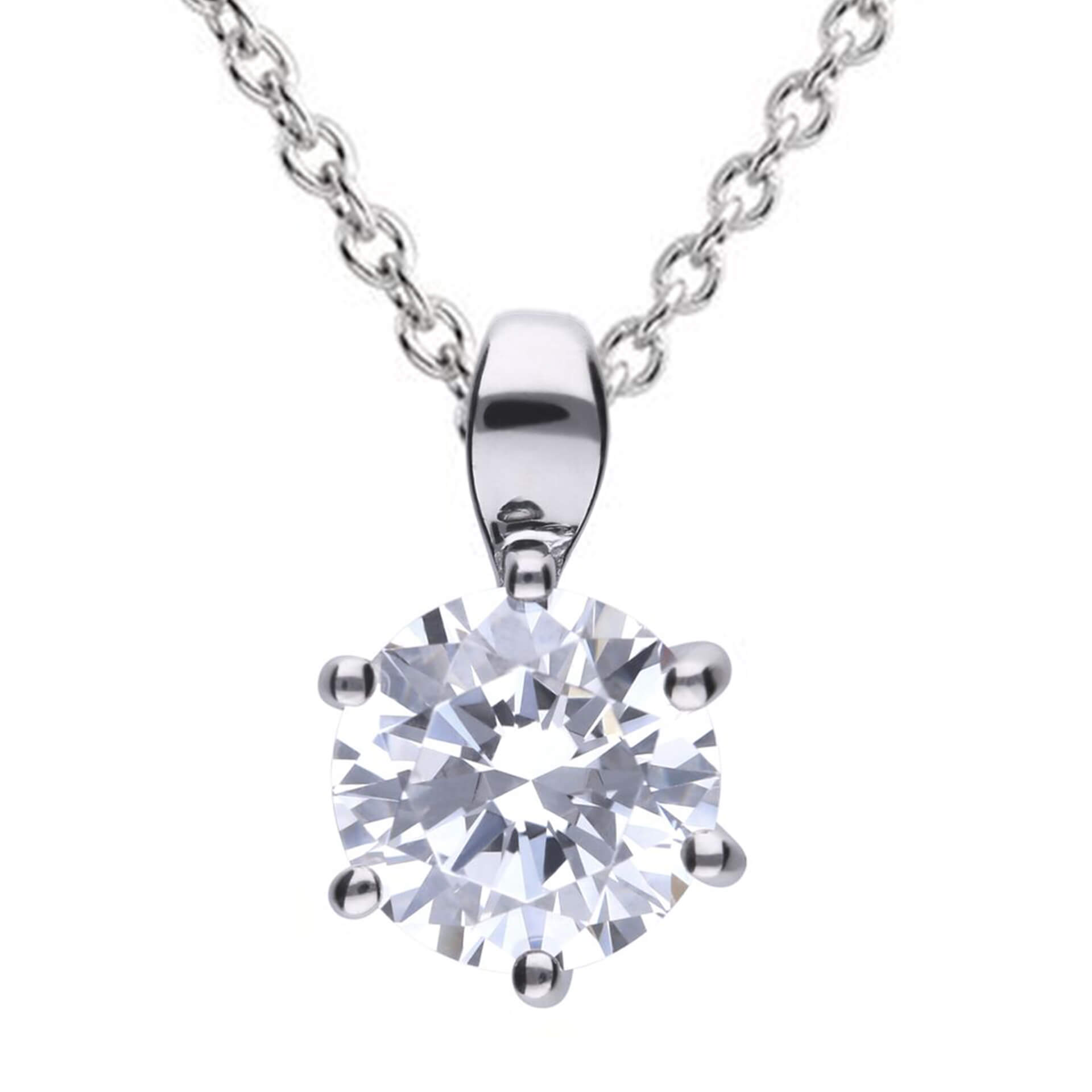 Diamonfire Six Claw Carat Pendant
