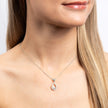 Diamonfire Halskette „Open Halo Teardrop“ mit Muschelkernperle