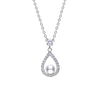 Diamonfire Halskette „Open Halo Teardrop“ mit Muschelkernperle