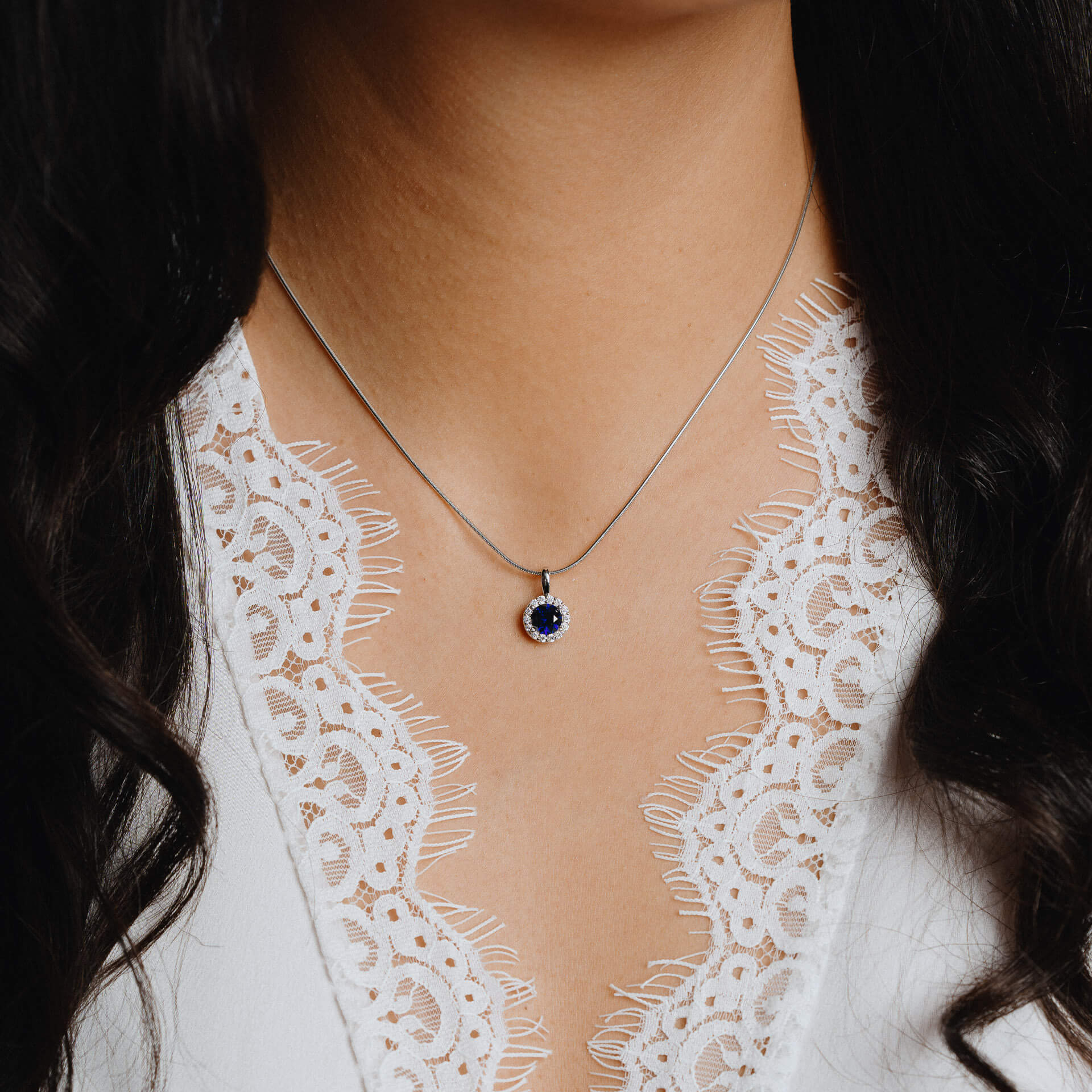 Diamonfire Round Colour Pave Pendant