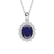 Diamonfire Anhänger mit ovalem Stein und Umrandung