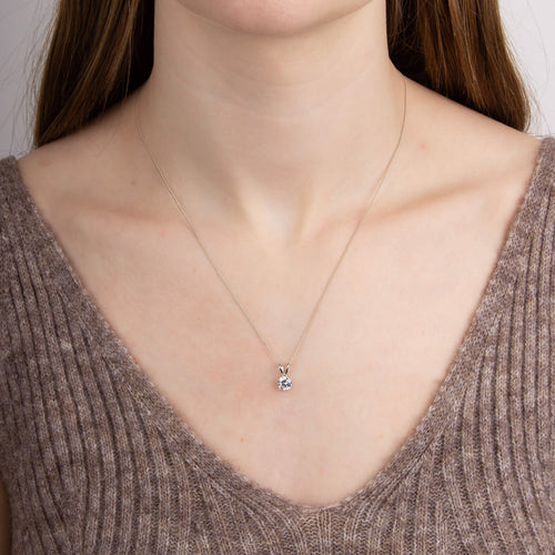 Beginnings Double Bail Pendant with Cubic Zirconia