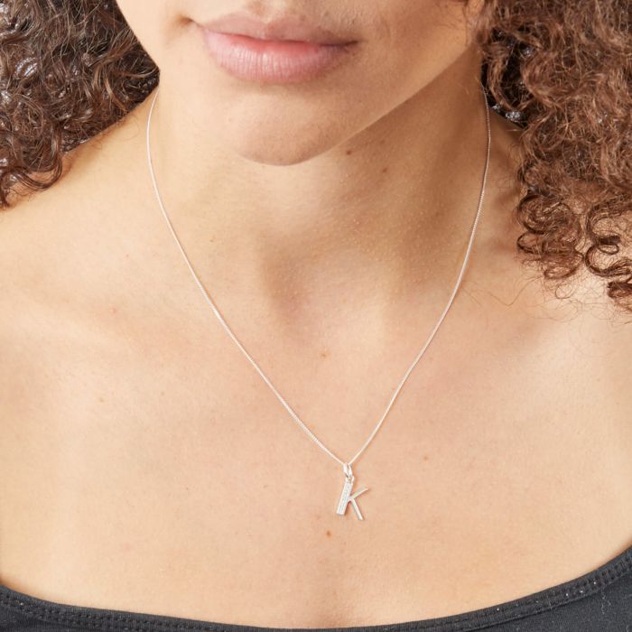 Beginnings Initial Pendant with CZ