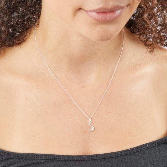 Beginnings Initial Pendant with CZ