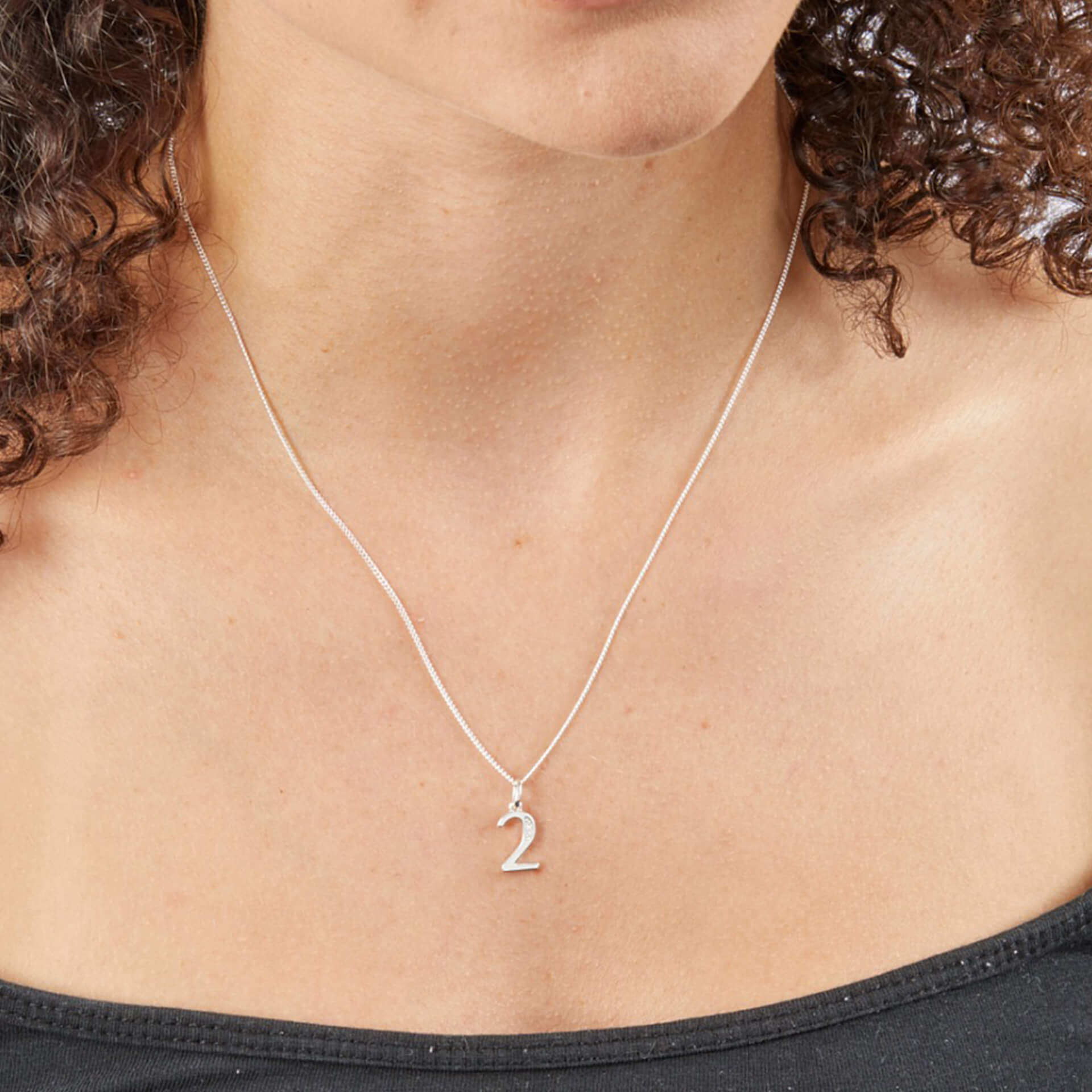 Beginnings Number Pendant with CZ