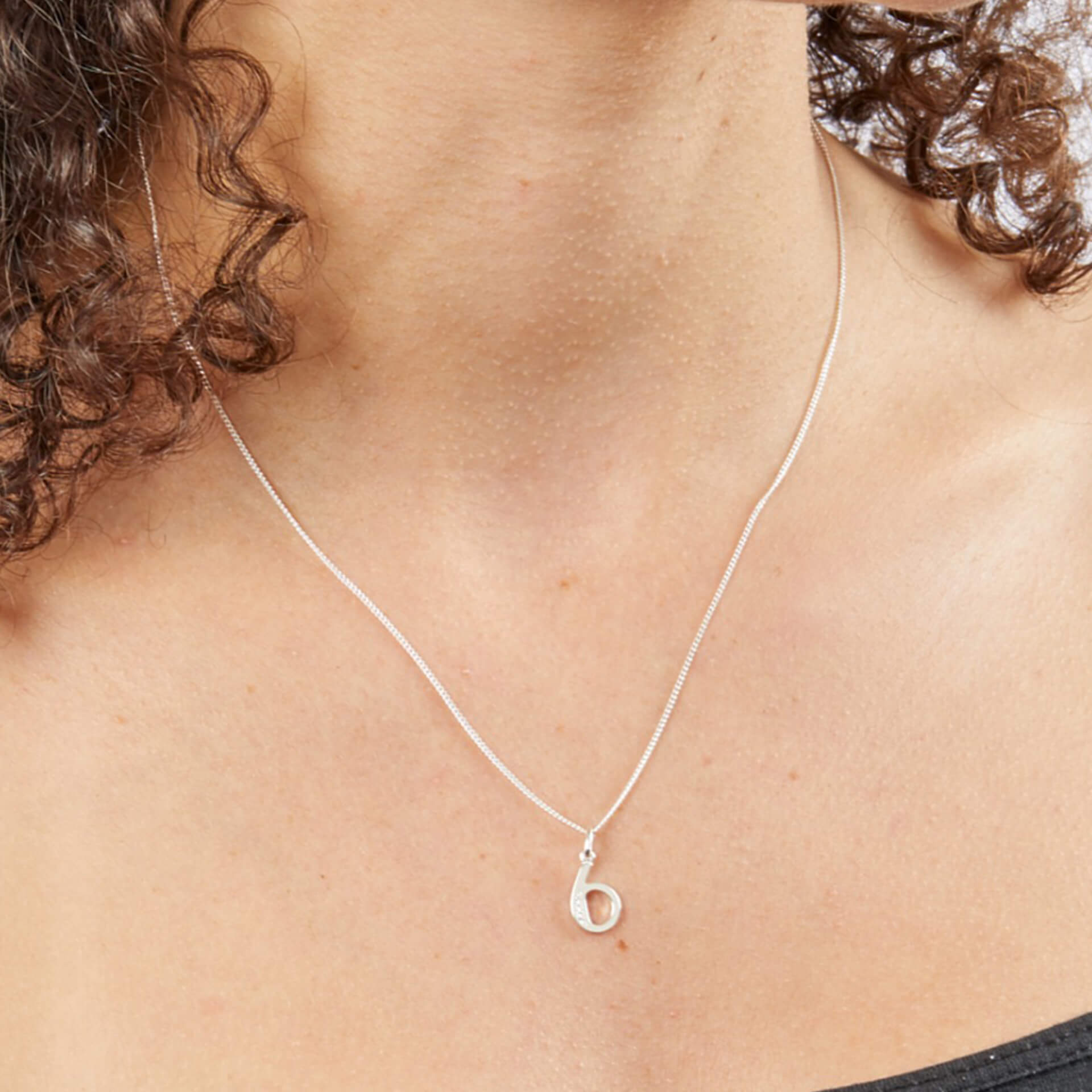 Beginnings Number Pendant with CZ