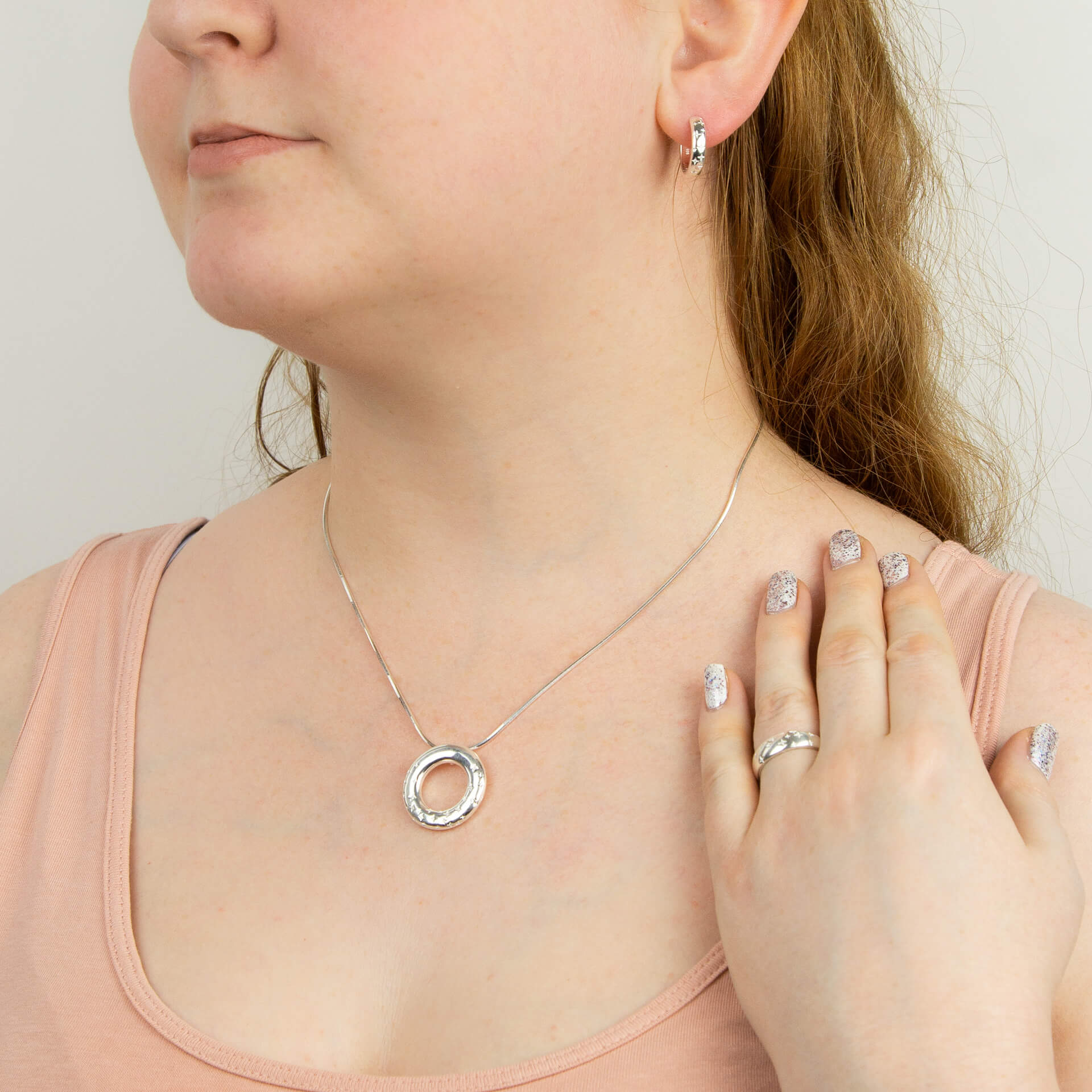 Beginnings Starry Night Hoop Earrings with Cubic Zirconia
