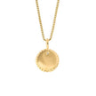 D For Diamond Round Stippled Edge Pendant