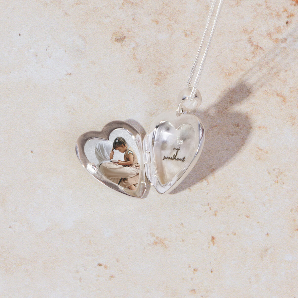 Beginnings Starburst Heart Locket Pendant