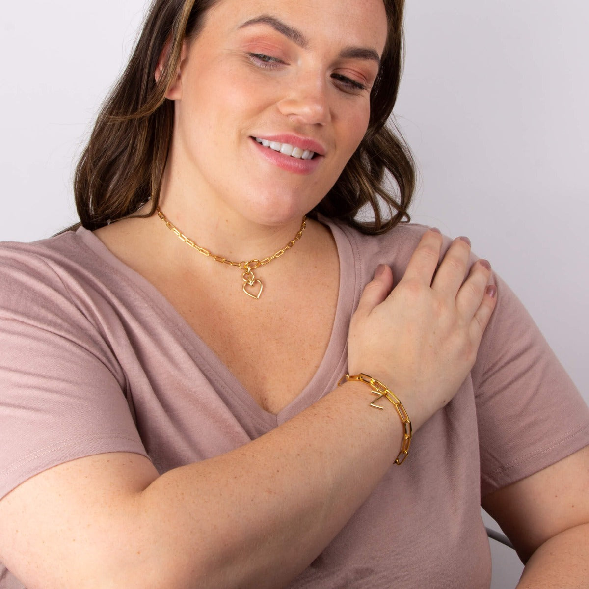 Beginnings Long Link Charm Carrier Bracelet
