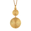 Beginnings Double Spiral Disc Drop Pendant