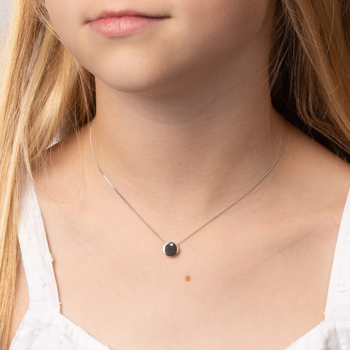 D For Diamond Pass-Through Round Pendant Charm with Diamond