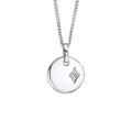 D For Diamond Round Pendant with Diamond Star