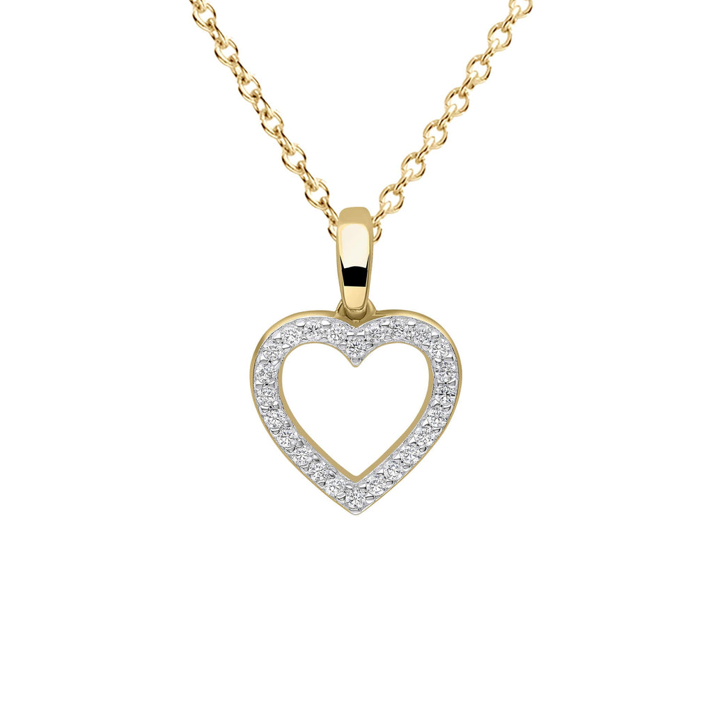 Diamonfire Pave Set Heart Pendant