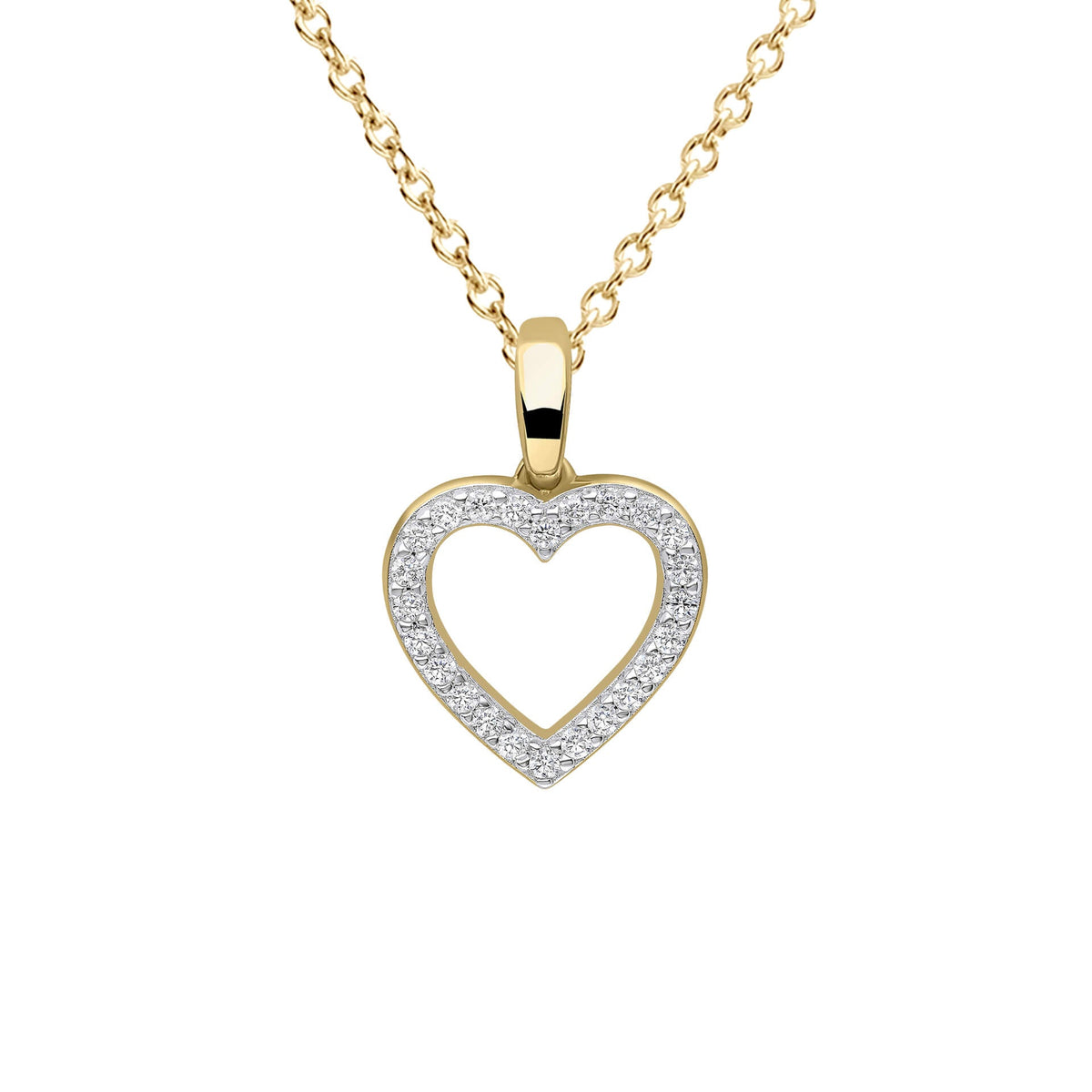 Diamonfire Pave Set Heart Pendant