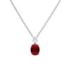 Diamonfire Oval Zirconia Drop Pendant