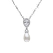 Diamonfire Tropfen-Zirkonia-Anhänger mit Muschelkernperle