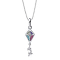 D For Diamond Kite Pendant with Diamond