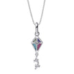 D For Diamond Kite Pendant with Diamond