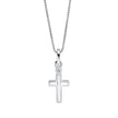 D For Diamond Mother of Pearl Cross Pendant with Diamond