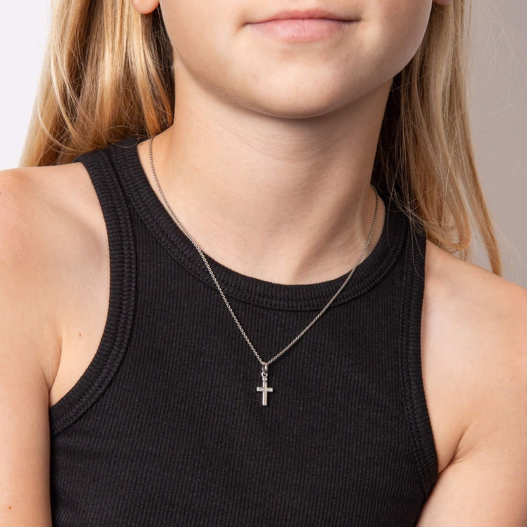 D For Diamond Mother of Pearl Cross Pendant with Diamond