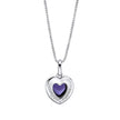 D For Diamond Heart Shape Mood Stone Pendant with Diamond