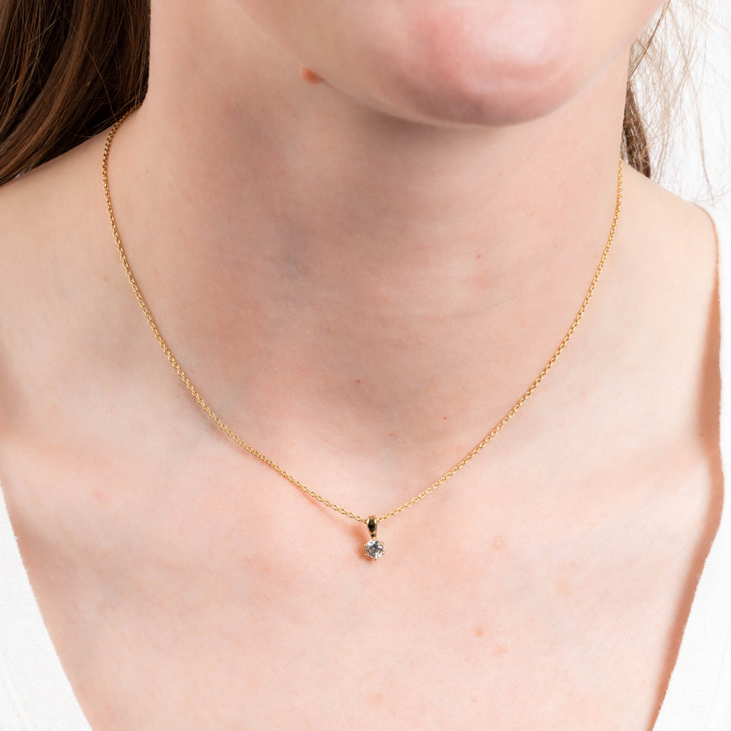 Diamonfire Six Claw Carat Pendant