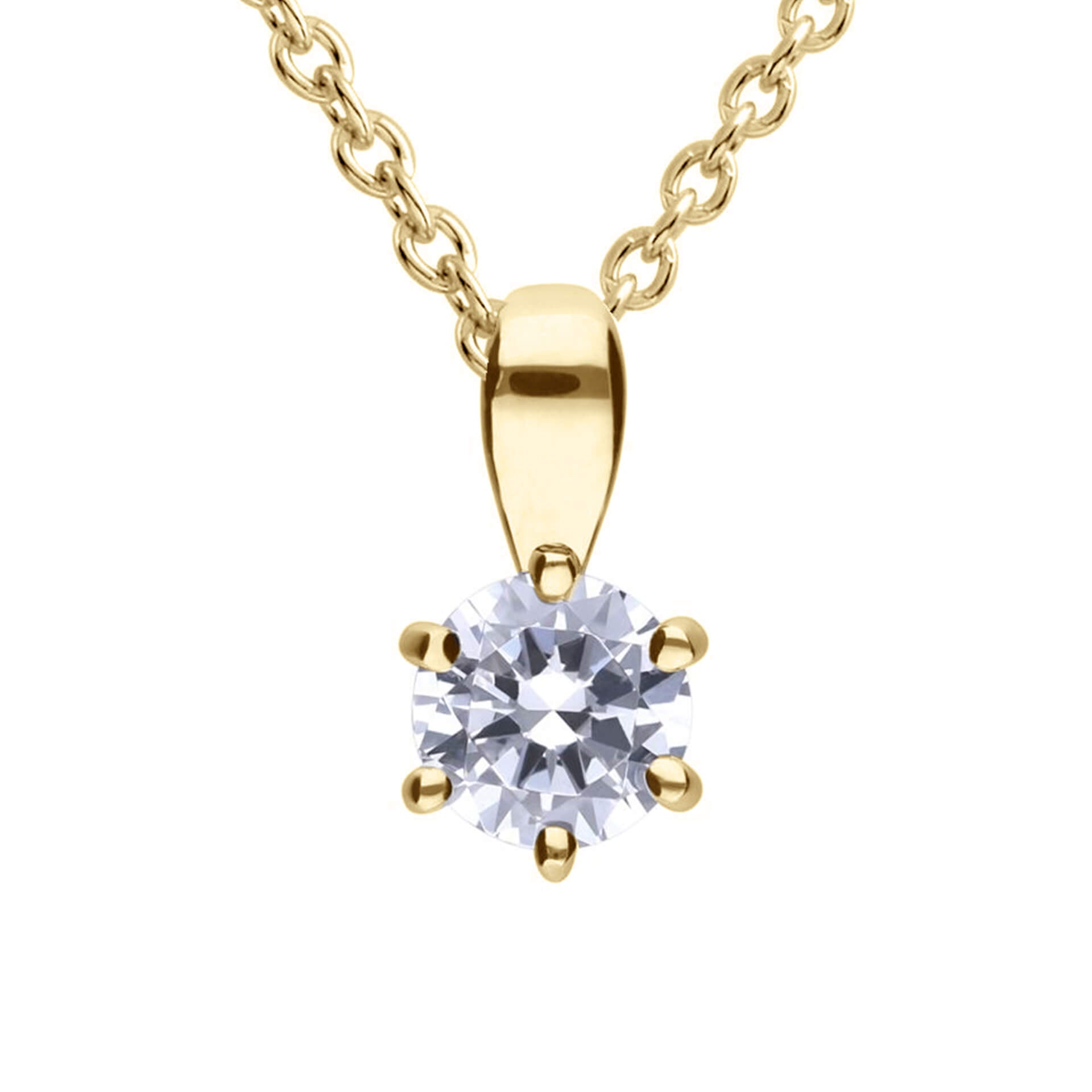 Diamonfire Six Claw Carat Pendant