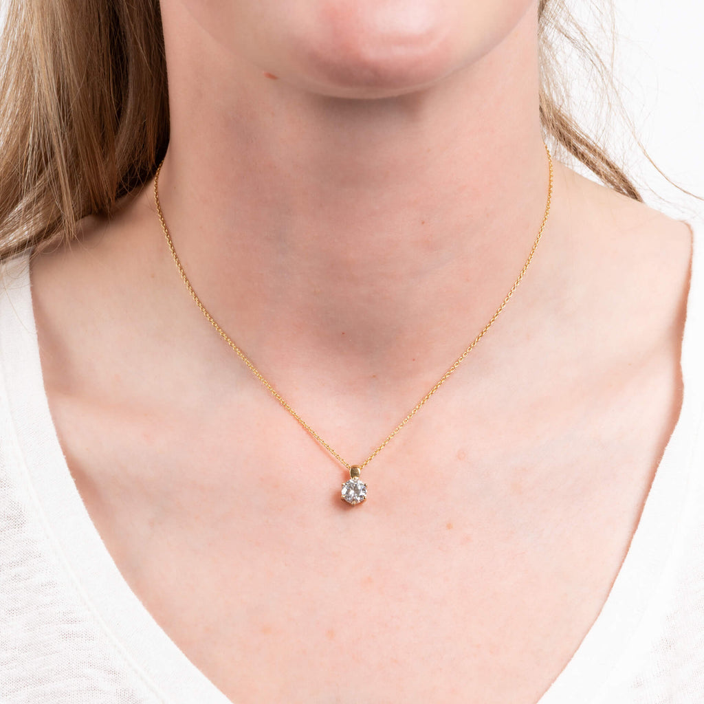 Diamonfire Six Claw Carat Pendant