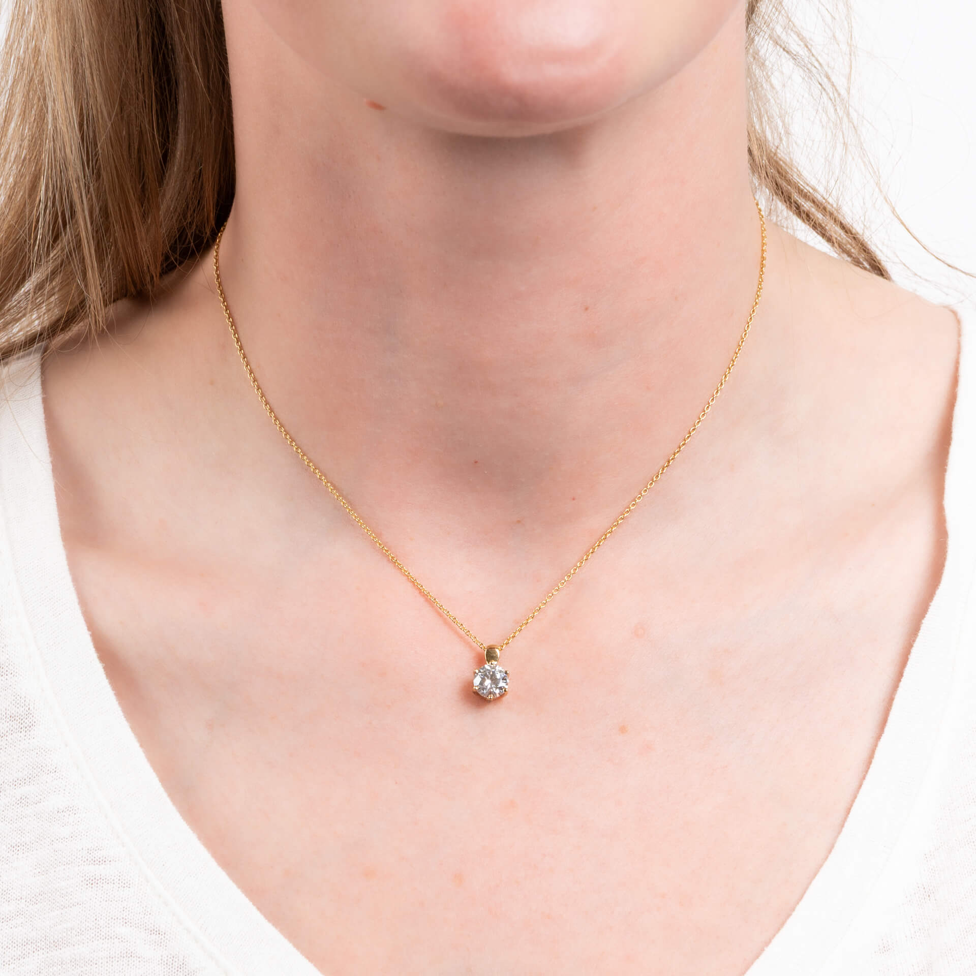 Diamonfire Six Claw Carat Pendant