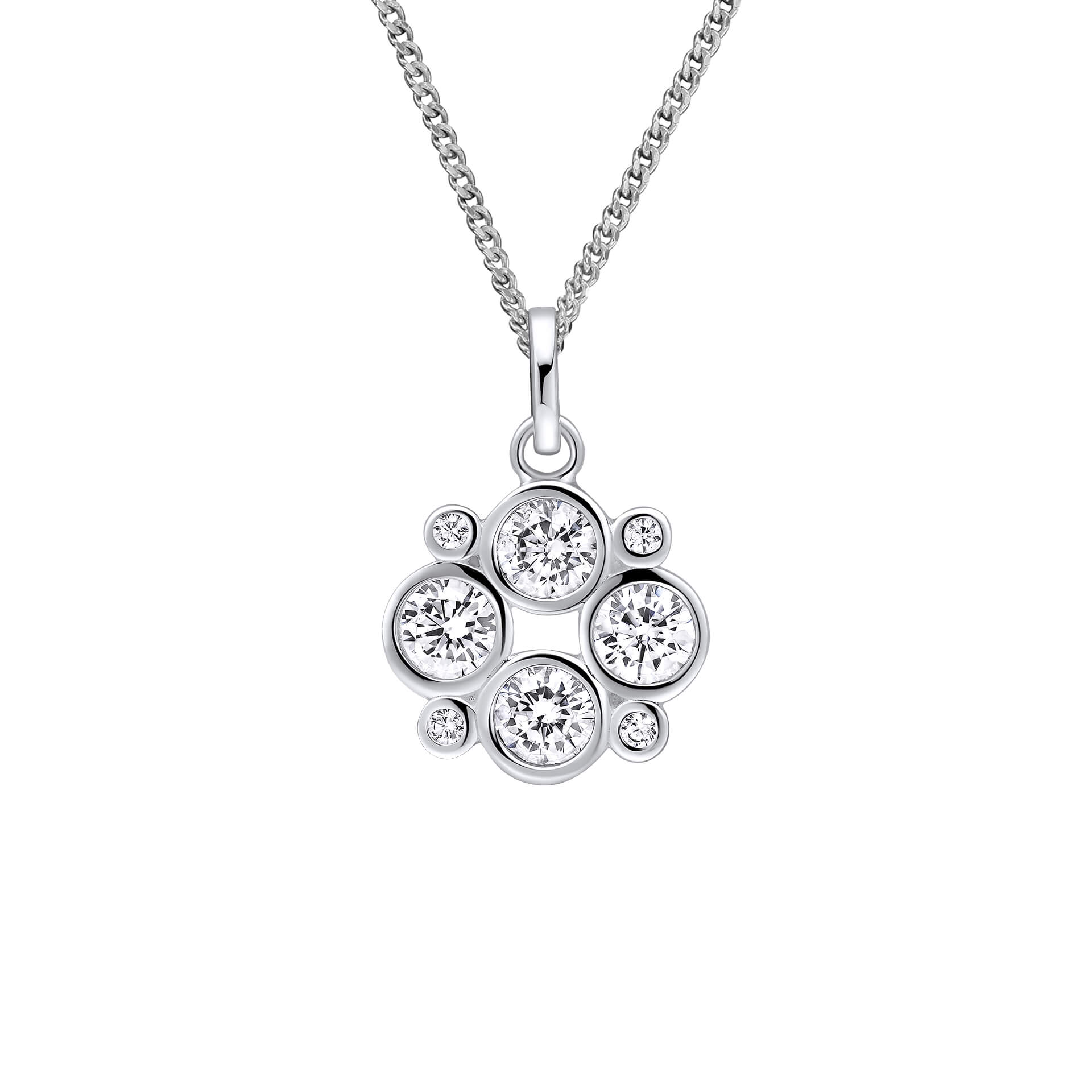 Beginnings Multi Bezel Set Cubic Zirconia Pendant