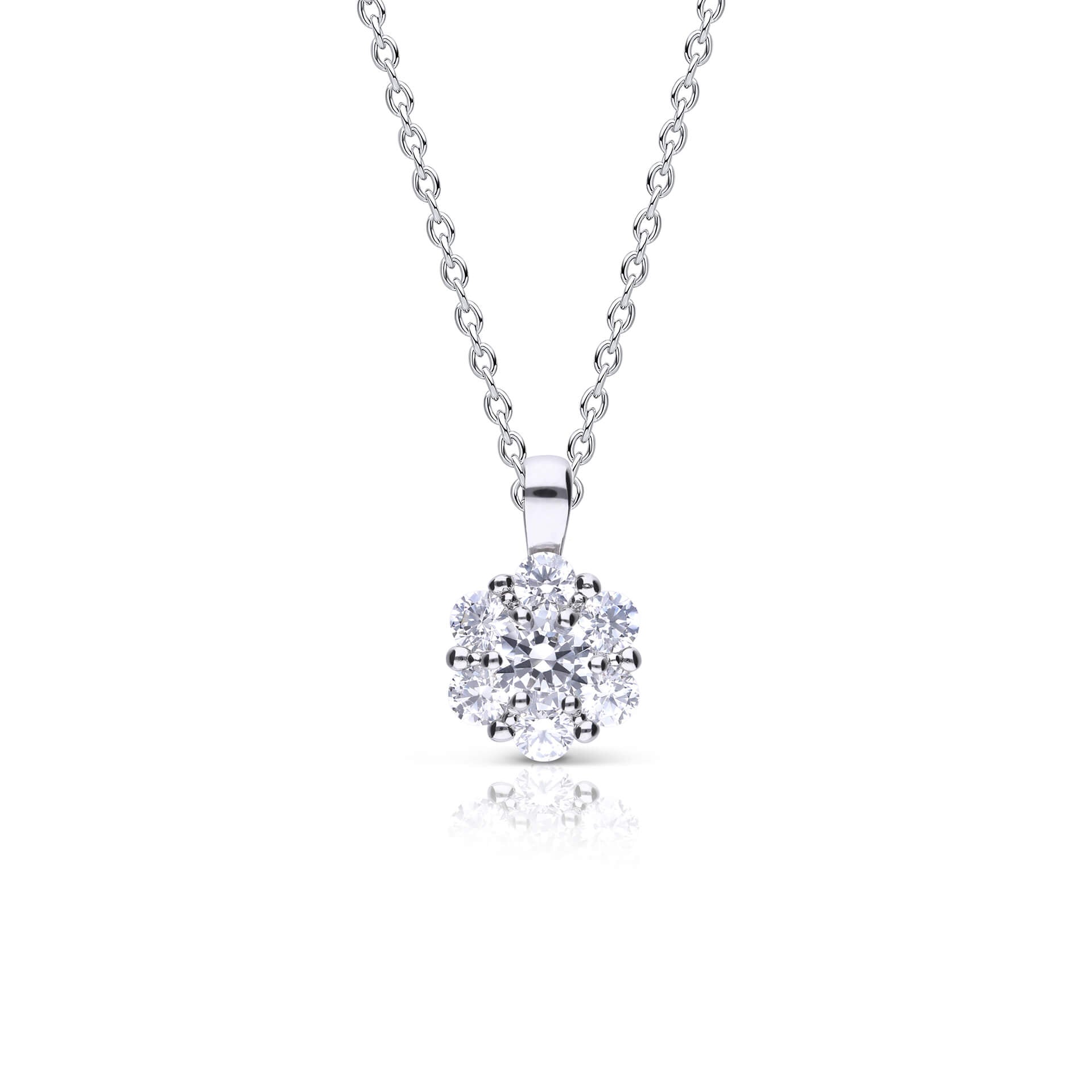 Diamonfire Flower Cluster Pendant