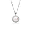 Diamonfire Muschelkernperlen- und Zirkonia-Halo-Anhänger