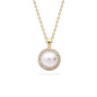 Diamonfire Muschelkernperlen- und Zirkonia-Halo-Anhänger