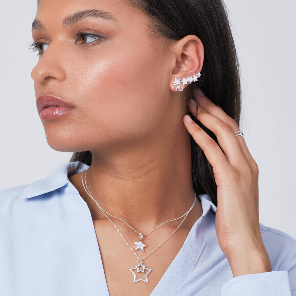 Beginnings Triple Star Stud Earrings