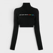 All Roads Cropped Turtleneck Jumper Black