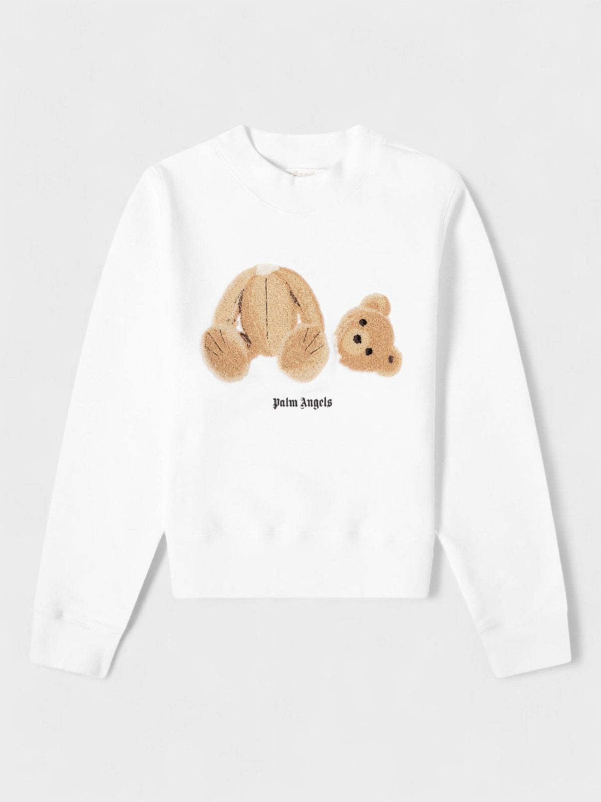 Bear Fitted Crewneck White