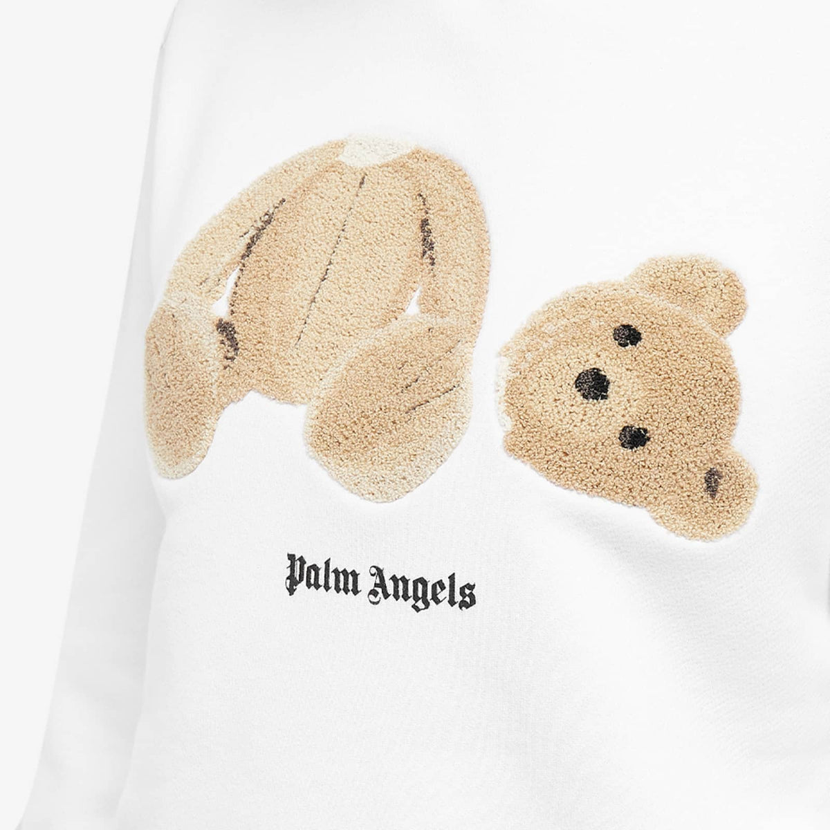 Bear Fitted Crewneck White