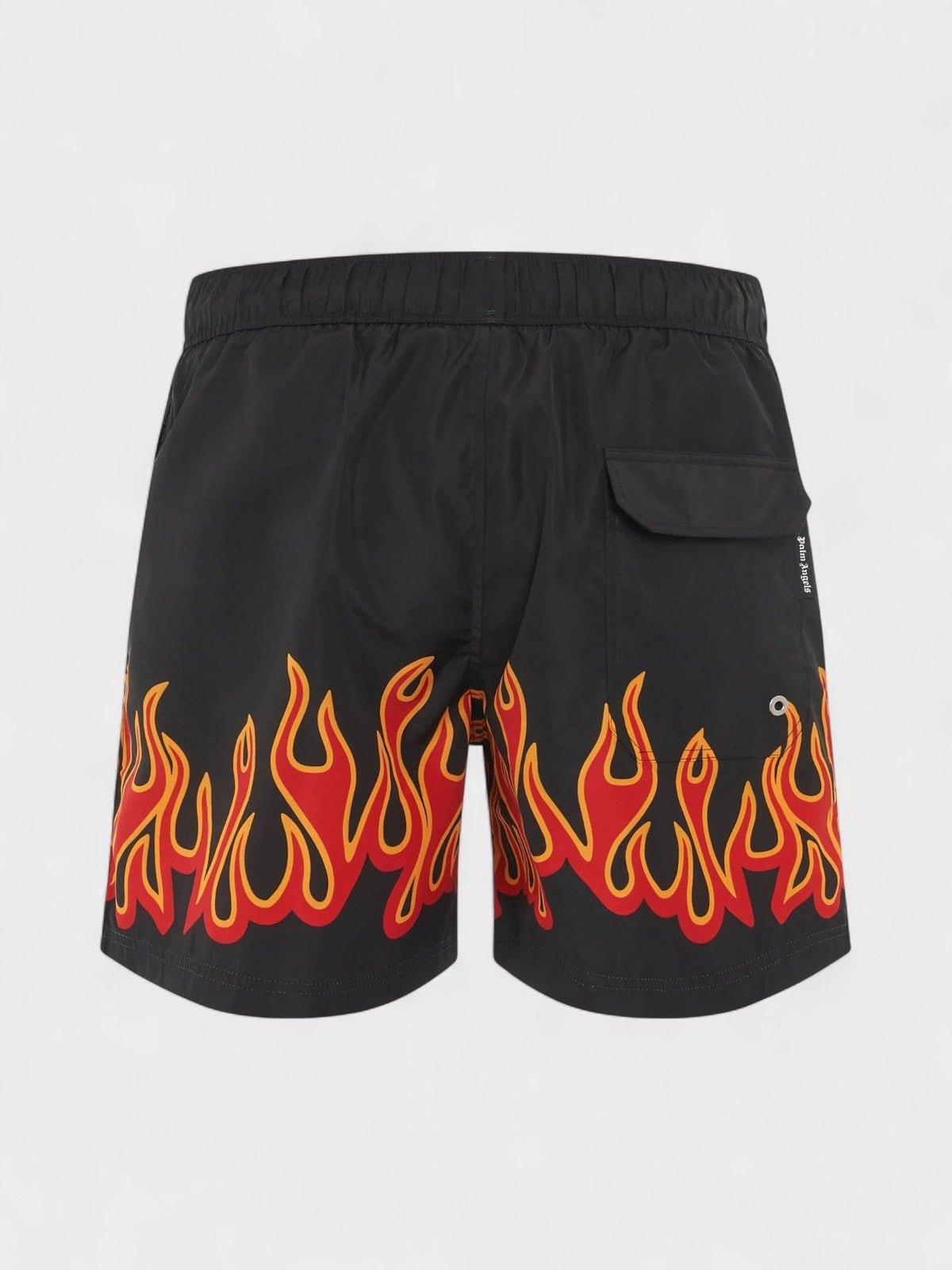 Burning Flames Print Swimshort Black